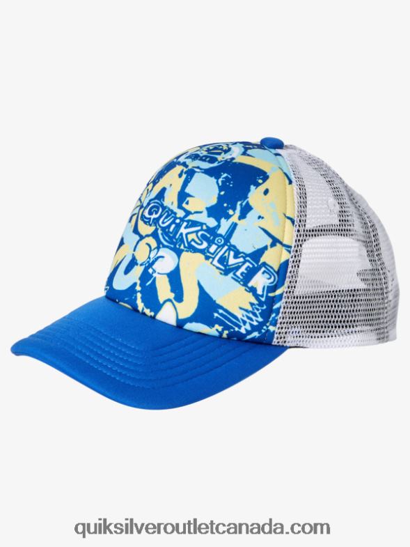 CA Quiksilver Boys 2-7 Buzzard Coop Trucker Hat snorkel blue TX4R22205