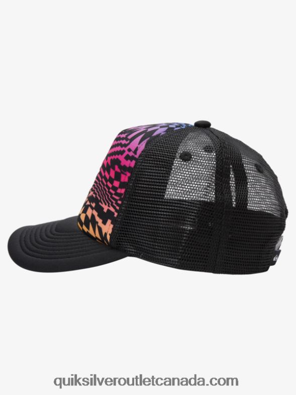 CA Quiksilver Boys 8-16 Buzzard Coop Trucker Hat fiery coral TX4R22044