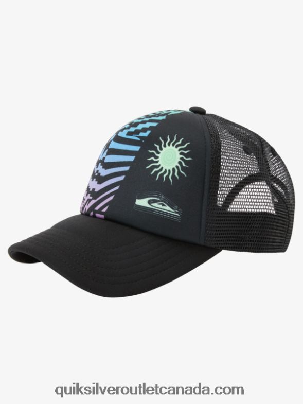 CA Quiksilver Boys 8-16 Magpie Coop Snapback Hat black TX4R21929