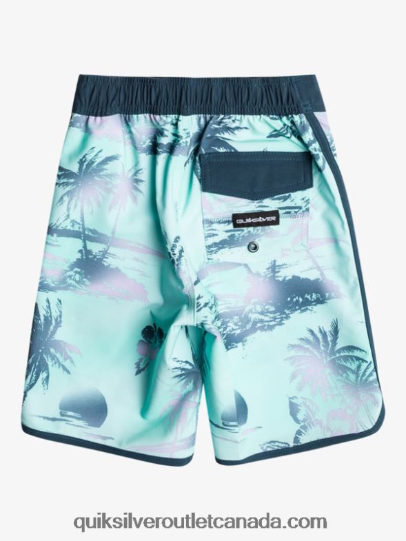 CA Quiksilver Boys 2-7 Surfsilk Scallop 14 Boardshorts beach glass TX4R22039