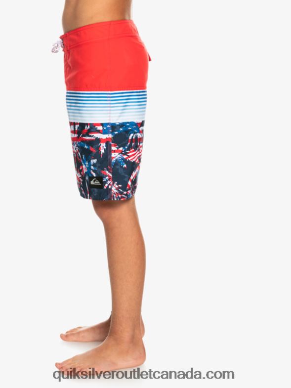 CA Quiksilver Boys 8-16 Everyday Panel Yth 17 Boardshort high risk red TX4R22276