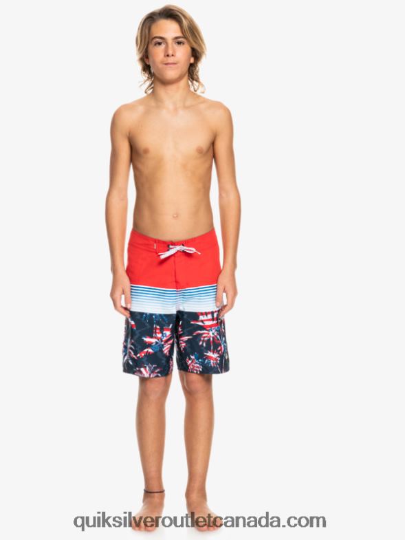 CA Quiksilver Boys 8-16 Everyday Panel Yth 17 Boardshort high risk red TX4R22276