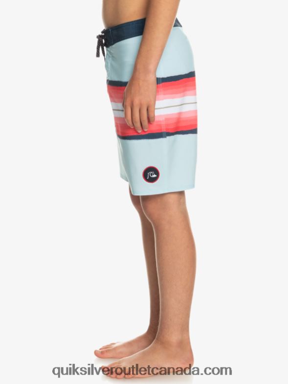CA Quiksilver Boys 8-16 SurfSilk Resin Tint 17 Boardshorts blue grey TX4R22302