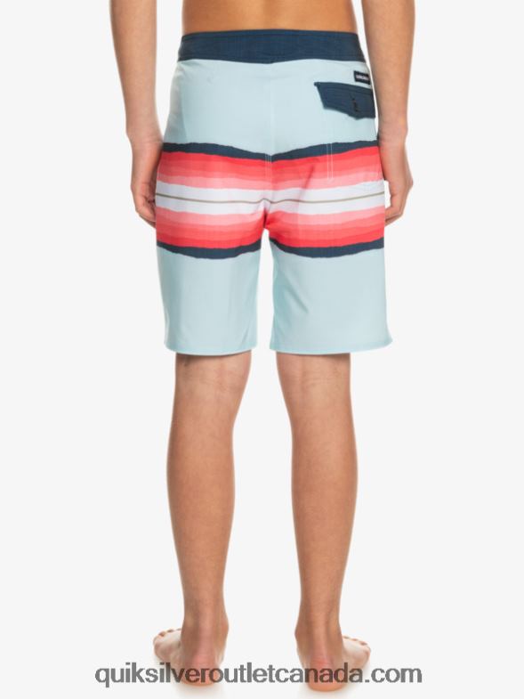 CA Quiksilver Boys 8-16 SurfSilk Resin Tint 17 Boardshorts blue grey TX4R22302