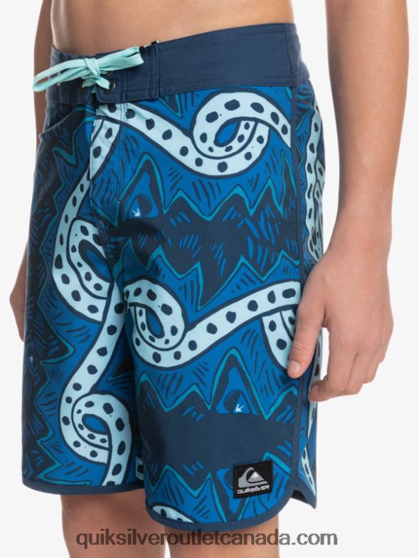 CA Quiksilver Boys 8-16 SurfSilk Throwback 17 Boardshorts insignia blue TX4R22328