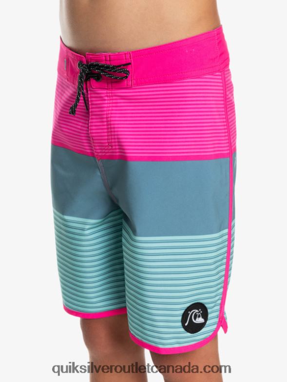 CA Quiksilver Boys 8-16 Surfsilk Tijuana Yth 17 Boardshort pink glo TX4R22268