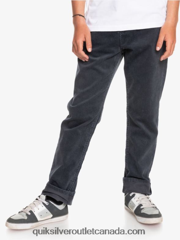 CA Quiksilver Boys 8-16 Kracker Tapered Corduroy Pants black TX4R22330