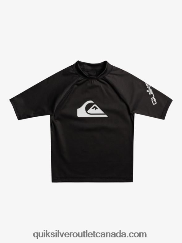 CA Quiksilver Boys 2-7 All Time Short Sleeve UPF 50 Rashguard black TX4R22127