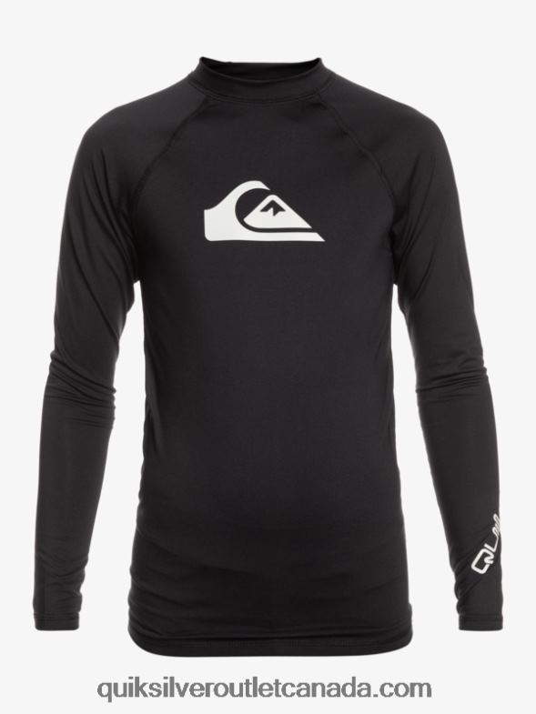 CA Quiksilver Boys 8-16 All Time Ls Youth L/SL Surf Tee black TX4R22097