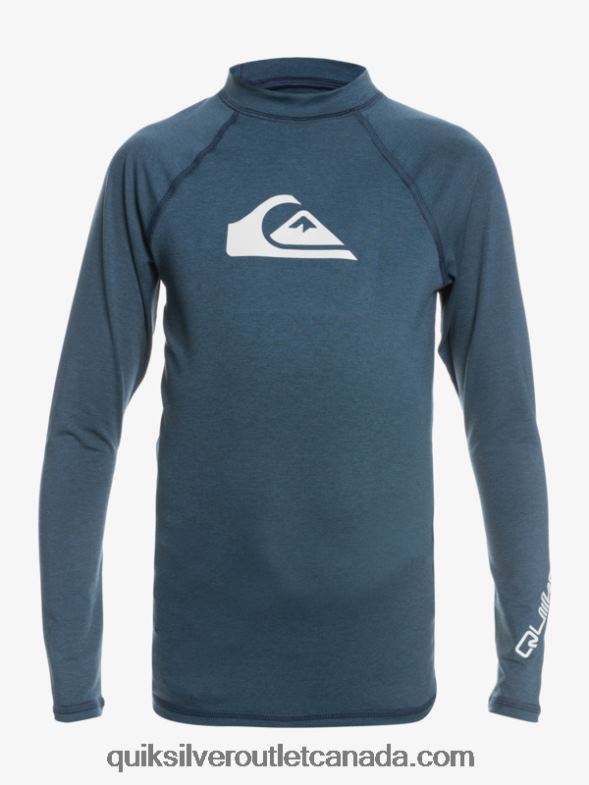 CA Quiksilver Boys 8-16 All Time Ls Youth L/SL Surf Tee navy blazer heather TX4R22099