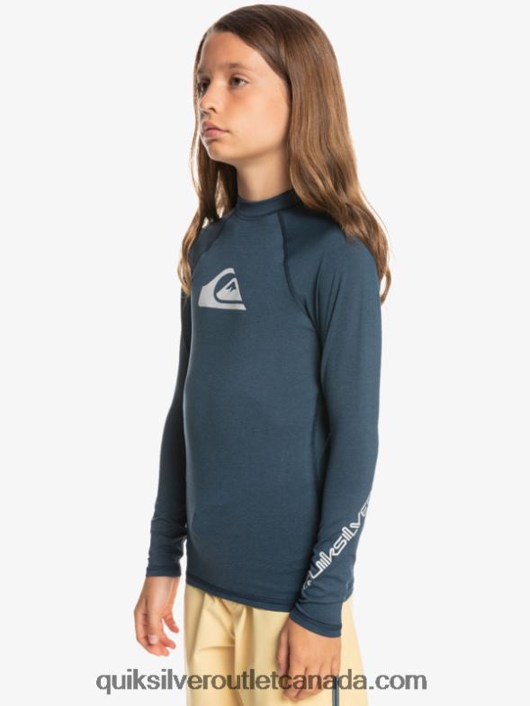 CA Quiksilver Boys 8-16 All Time Ls Youth L/SL Surf Tee navy blazer heather TX4R22099