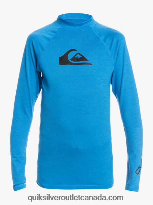 CA Quiksilver Boys 8-16 All Time Ls Youth L/SL Surf Tee snorkel blue heather TX4R22100