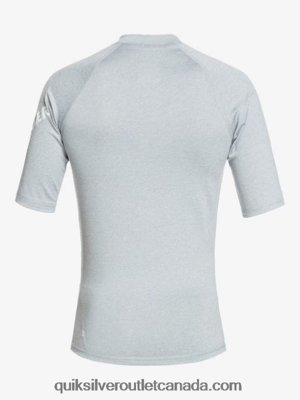 CA Quiksilver Boys 8-16 All Time Short Sleeve UPF 50 Rashguard sleet heather TX4R22246