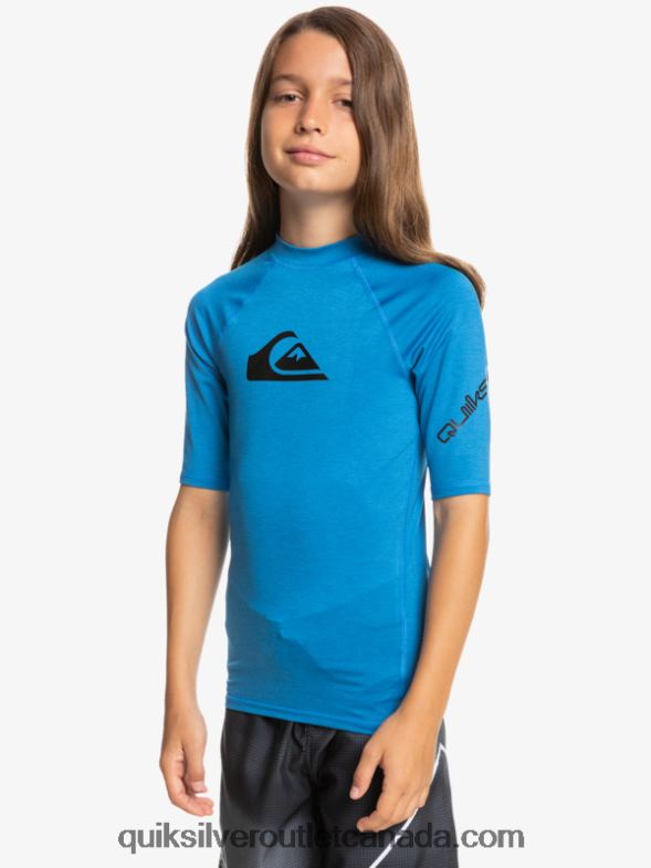 CA Quiksilver Boys 8-16 All Time Ss Youth S/SL Surf Tee snorkel blue heather TX4R22063