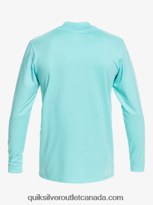 CA Quiksilver Boys 8-16 Heritage Heather Long Sleeve UPF 50 Surf T-Shirt angel blue heather TX4R22199