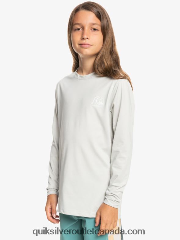 CA Quiksilver Boys 8-16 Heritage Heather Long Sleeve UPF 50 Surf T-Shirt gray violet heather TX4R22198