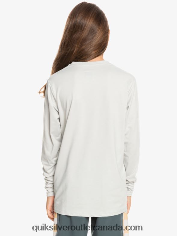 CA Quiksilver Boys 8-16 Heritage Heather Long Sleeve UPF 50 Surf T-Shirt gray violet heather TX4R22198