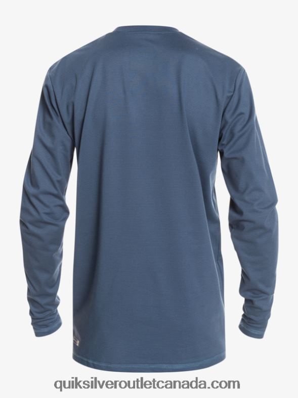 CA Quiksilver Boys 8-16 Heritage Heather Long Sleeve UPF 50 Surf T-Shirt insignia blue heather TX4R22203
