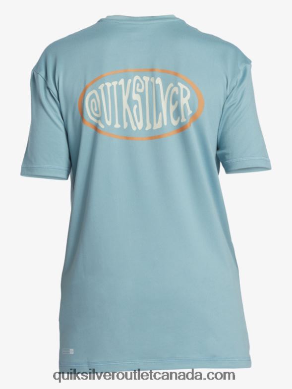 CA Quiksilver Boys 8-16 Mix Session UPF 50 Short Sleeve Surf Tee cameo blue TX4R22013