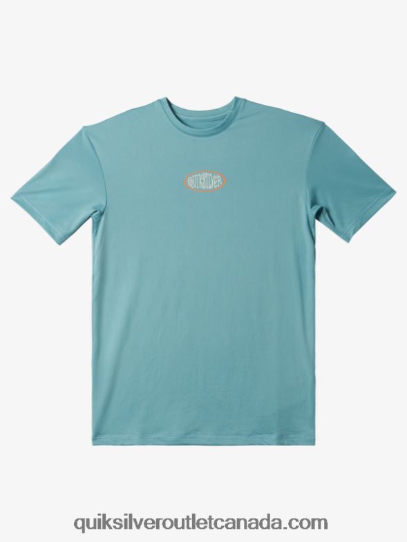 CA Quiksilver Boys 8-16 Mix Session UPF 50 Short Sleeve Surf Tee cameo blue TX4R22013