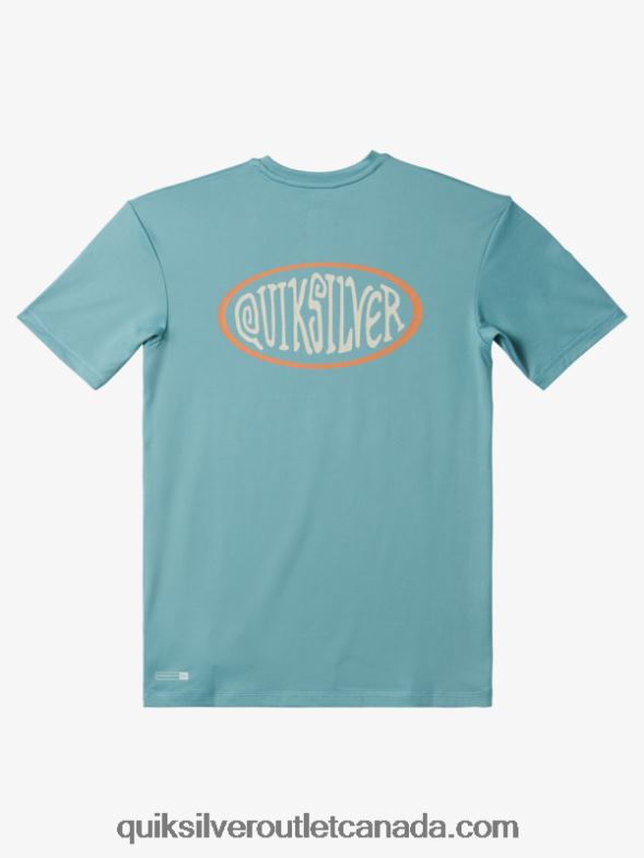 CA Quiksilver Boys 8-16 Mix Session UPF 50 Short Sleeve Surf Tee cameo blue TX4R22013