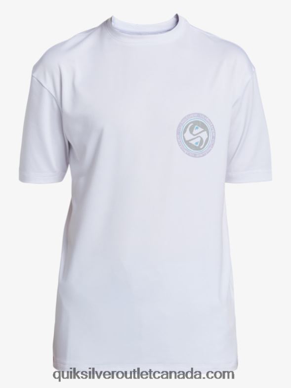 CA Quiksilver Boys 8-16 Mix Session UPF 50 Short Sleeve Surf Tee snow white TX4R22014