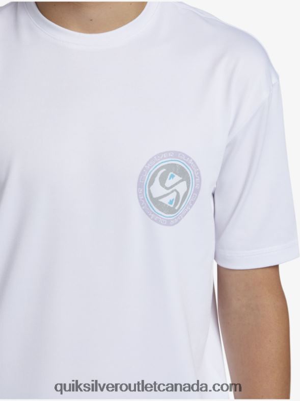 CA Quiksilver Boys 8-16 Mix Session UPF 50 Short Sleeve Surf Tee snow white TX4R22014