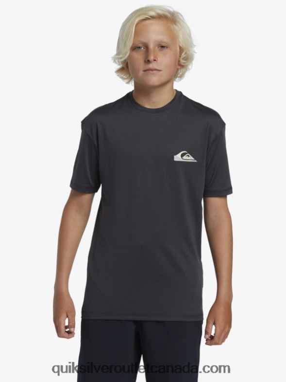 CA Quiksilver Boys 8-16 Mix Session UPF 50 Short Sleeve Surf Tee tarmac TX4R22012