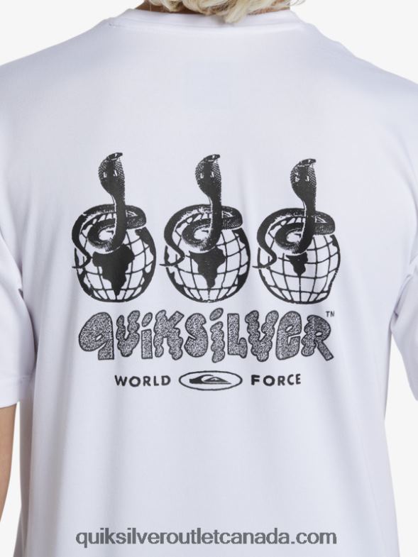 CA Quiksilver Boys 8-16 Mix Session UPF 50 Short Sleeve Surf Tee white TX4R22017