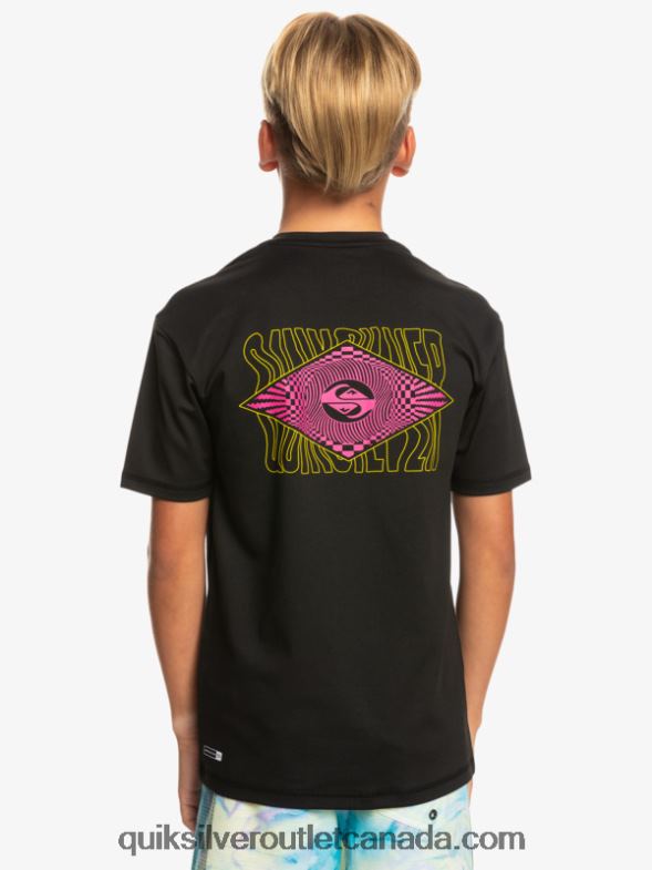CA Quiksilver Boys 8-16 Radical UPF 50 Surf T-Shirt black TX4R22011