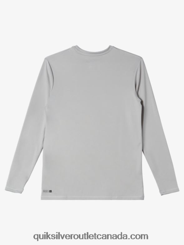 CA Quiksilver Boys 8-16 Solid Streak Ls Youth L/SL Surf Tee gray violet TX4R22119