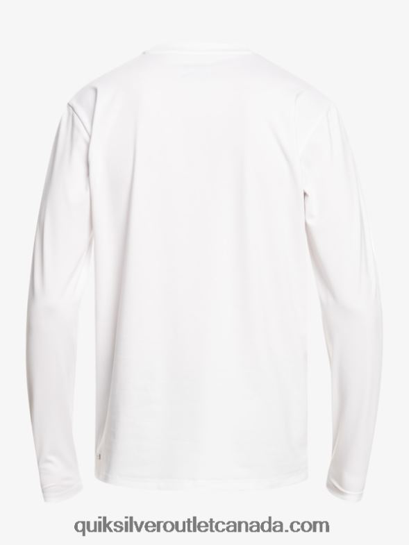 CA Quiksilver Boys 8-16 Solid Streak Ls Youth L/SL Surf Tee white TX4R22118