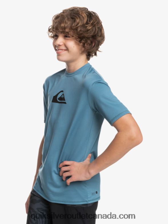 CA Quiksilver Boys 8-16 Solid Streak Short Sleeve UPF 50 Surf T-Shirt provencial TX4R22138