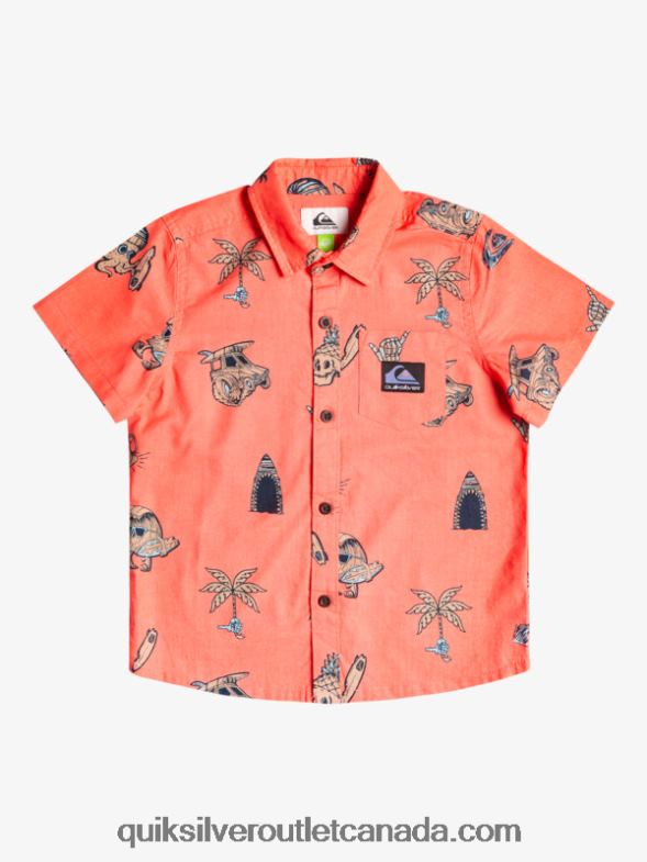 CA Quiksilver Boys 2-7 Nono Surfday Shirt fresh salmon nono surfday boy TX4R22130