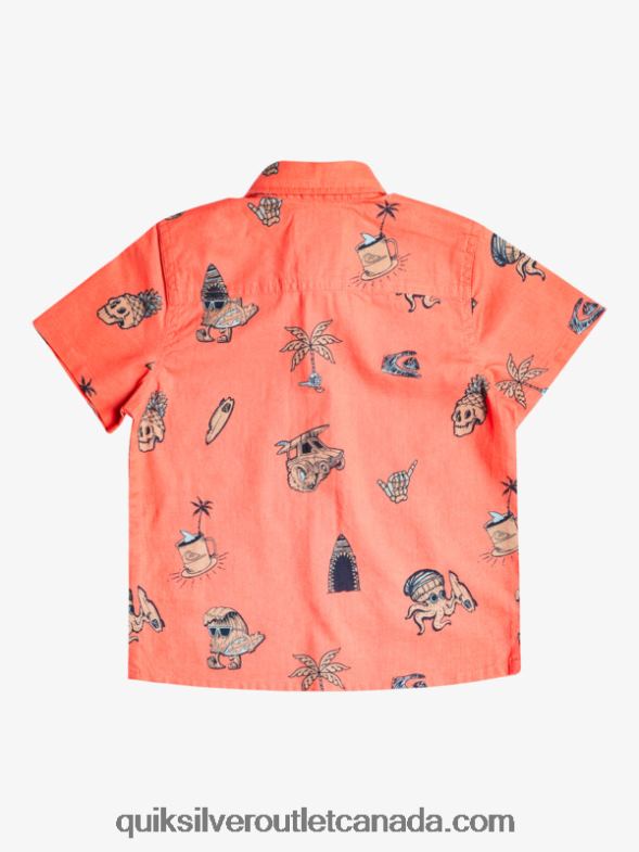 CA Quiksilver Boys 2-7 Nono Surfday Shirt fresh salmon nono surfday boy TX4R22130