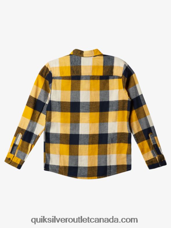 CA Quiksilver Boys 8-16 Motherfly Long Sleeve Flannel Shirt birch motherfly 223 TX4R22306