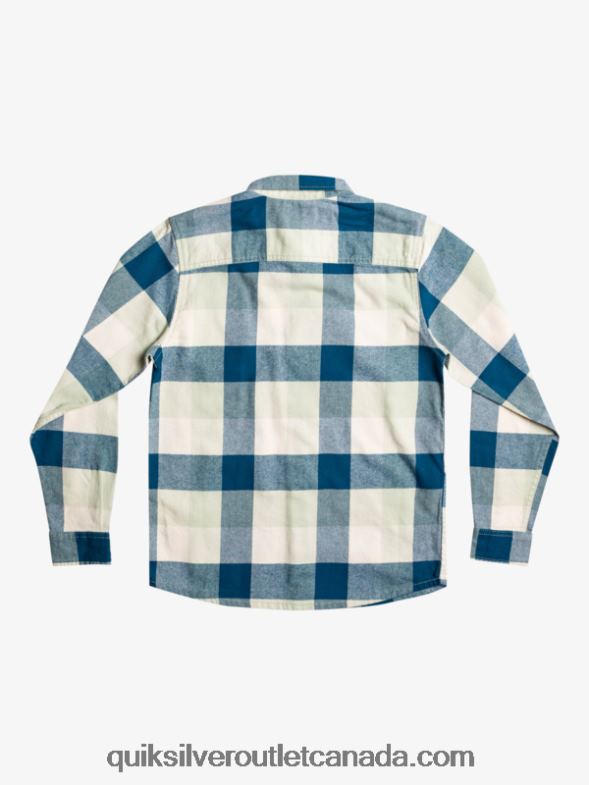CA Quiksilver Boys 8-16 Motherfly Long Sleeve Flannel Shirt desert sage motherfly TX4R22305