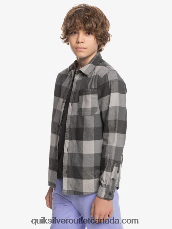CA Quiksilver Boys 8-16 Motherfly Long Sleeve Flannel Shirt iron gate motherfly TX4R22307