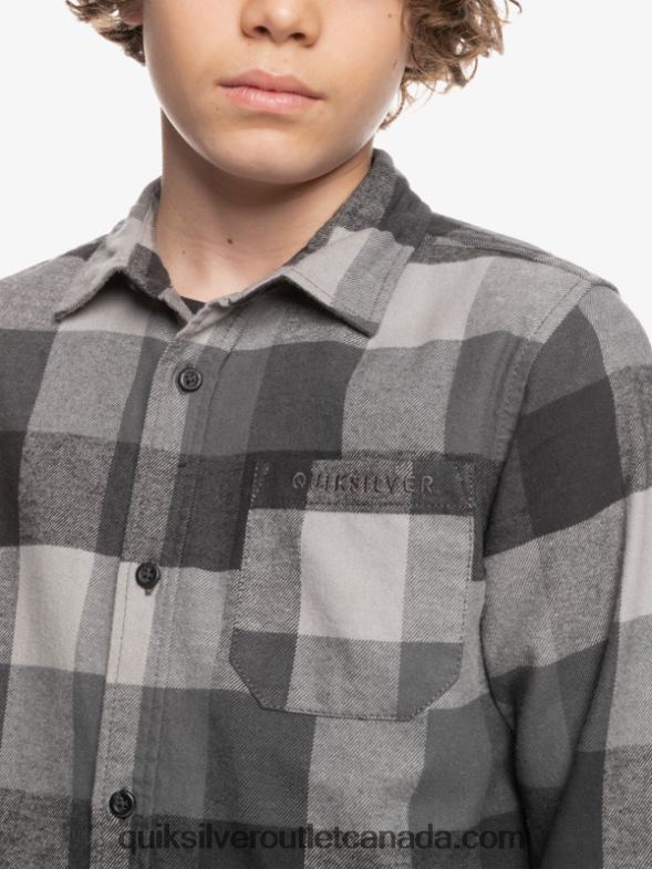 CA Quiksilver Boys 8-16 Motherfly Long Sleeve Flannel Shirt iron gate motherfly TX4R22307