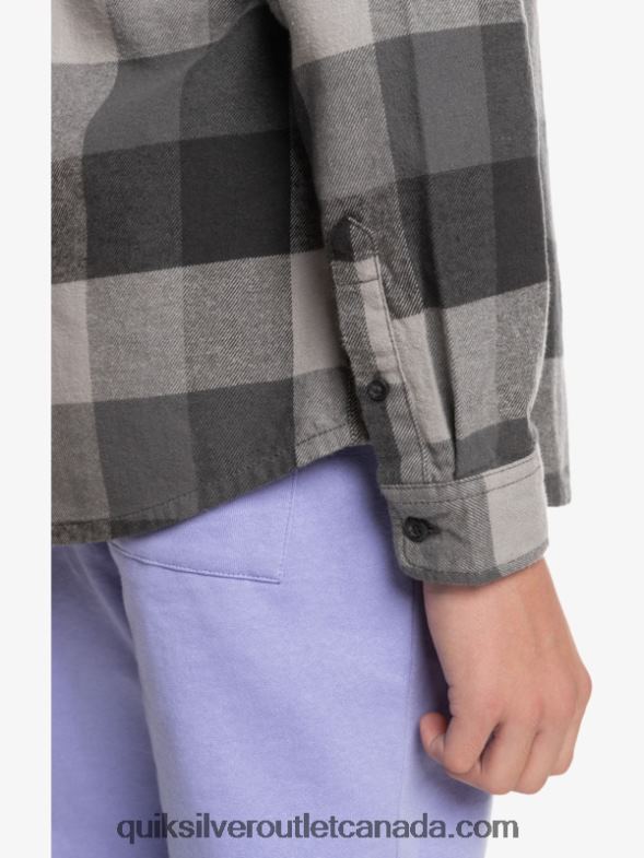 CA Quiksilver Boys 8-16 Motherfly Long Sleeve Flannel Shirt iron gate motherfly TX4R22307