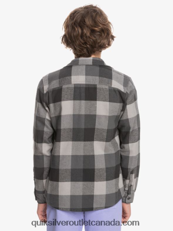 CA Quiksilver Boys 8-16 Motherfly Long Sleeve Flannel Shirt iron gate motherfly TX4R22307