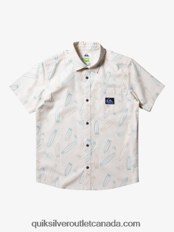 CA Quiksilver Boys Where Is My Board Short Sleeve Shirt birch wheres my board TX4R22008