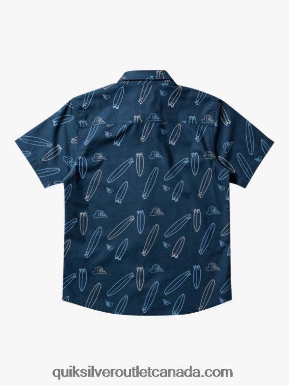 CA Quiksilver Boys Where Is My Board Short Sleeve Shirt midnight navy wheres my board TX4R22009