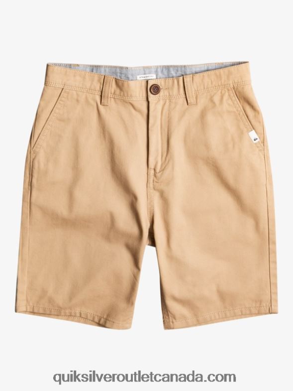 CA Quiksilver Boys 8-16 Everyday 17 Chino Shorts incense TX4R22288