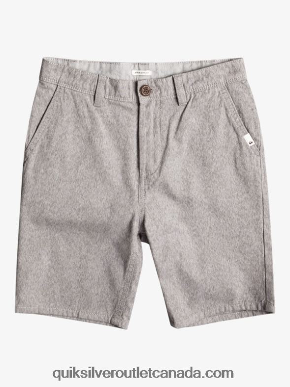 CA Quiksilver Boys 8-16 Everyday 17 Chino Shorts light grey heather TX4R22286
