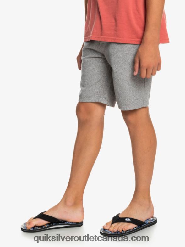 CA Quiksilver Boys 8-16 Everyday 17 Chino Shorts light grey heather TX4R22286