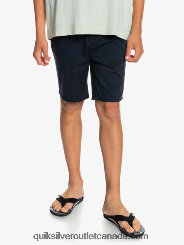 CA Quiksilver Boys 8-16 Everyday 17 Chino Shorts navy blazer TX4R22289