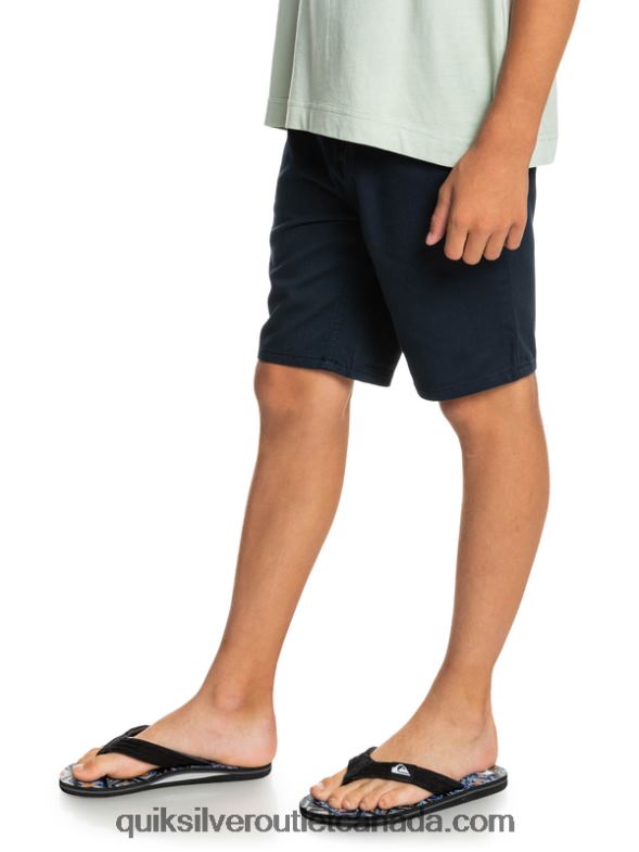 CA Quiksilver Boys 8-16 Everyday 17 Chino Shorts navy blazer TX4R22289