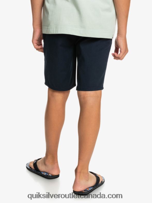 CA Quiksilver Boys 8-16 Everyday 17 Chino Shorts navy blazer TX4R22289