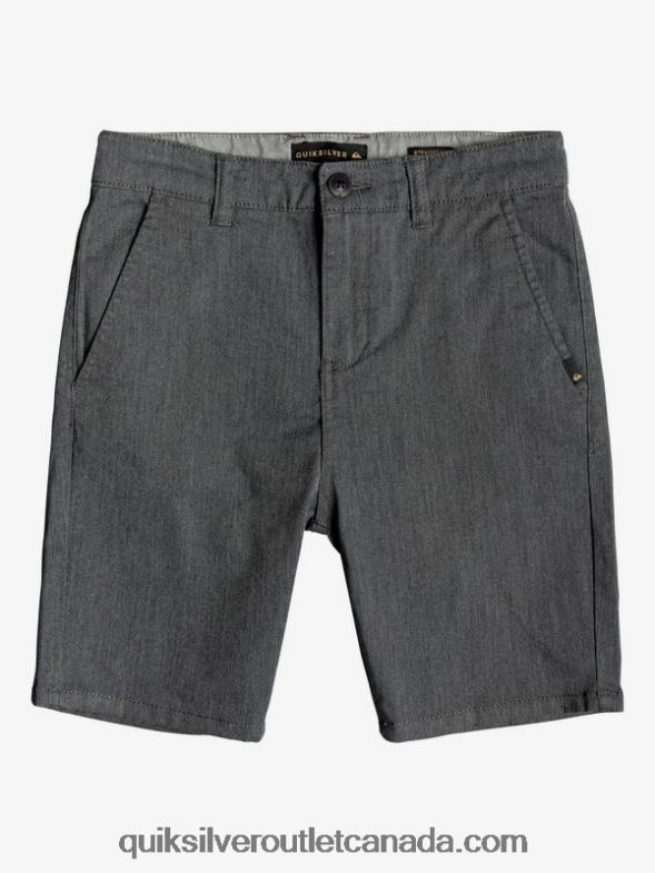 CA Quiksilver Boys 8-16 New Everyday Union 17 Chino Shorts dark grey heather TX4R22279